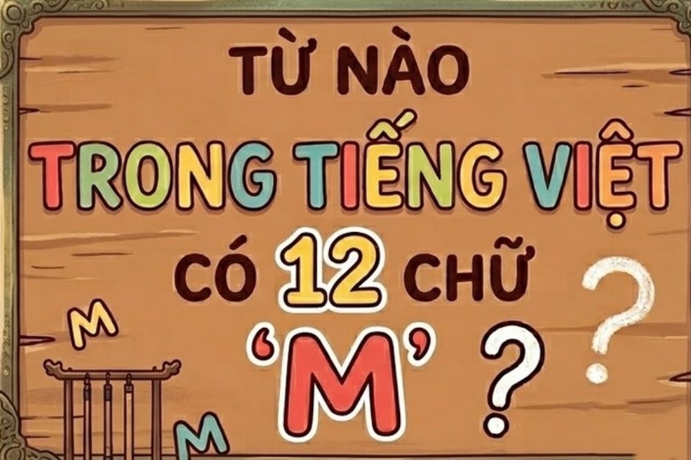 Từ tiếng Việt gồm 12 chữ M, bạn đoán được không?