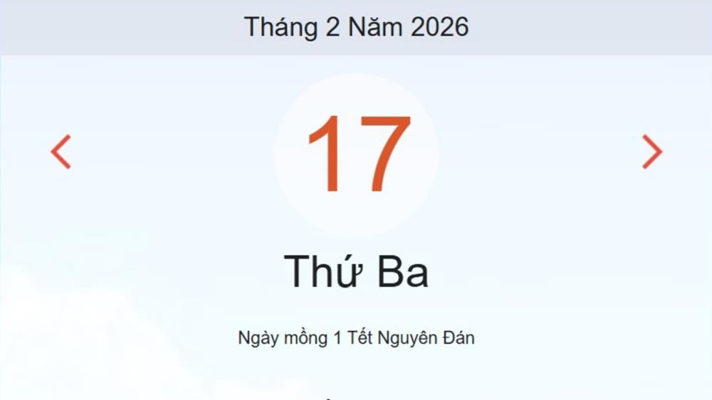 Xem lịch âm dương hôm nay 17/2