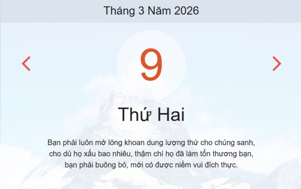 Xem lịch âm dương hôm nay 9/3