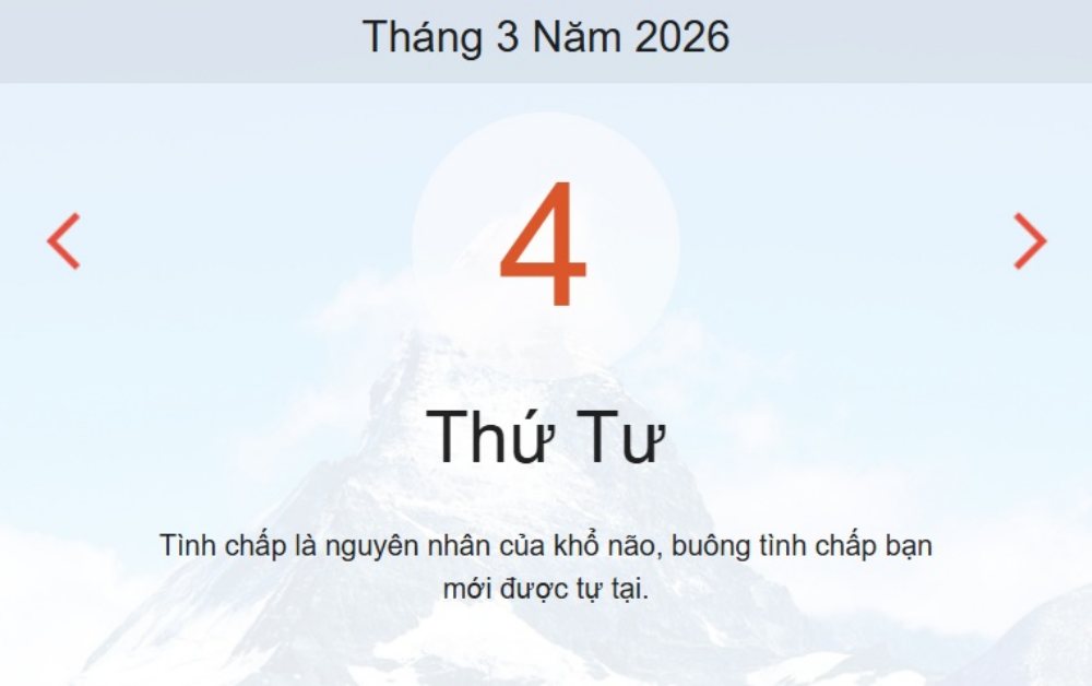 Xem lịch âm dương hôm nay 4/3