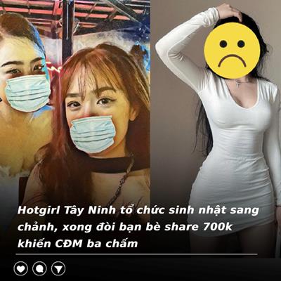 Tìm ra Facebook hotgirl Tây Ninh tổ chức sinh nhật sang chảnh, xong đòi bạn bè share 700K