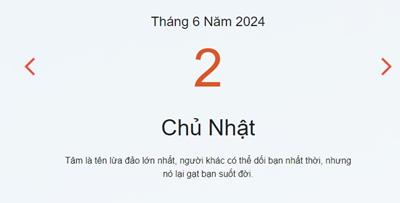 Lịch âm 2/6 - Âm lịch hôm nay 2/6 chính xác - lịch vạn niên 2/6/2024