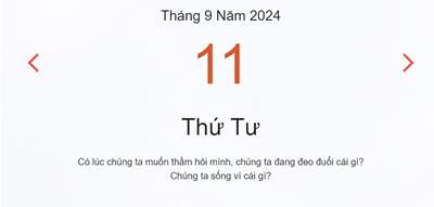 Lịch âm 11-9 - Âm lịch hôm nay 11-9 chính xác nhất - lịch vạn niên 11-9-2024