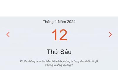 Lịch âm 12/1, Xem âm lịch hôm nay thứ sáu 12/1/2024 nhanh và chính xác - lịch vạn niên 12/1/2024