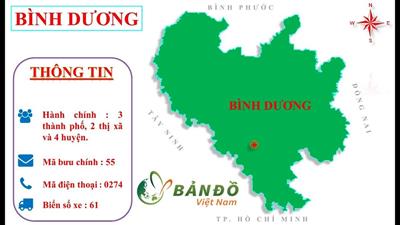 Bản đồ Hành chính tỉnh Bình Dương khổ lớn phóng to mới nhất 2023