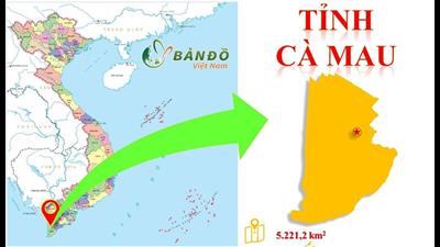 Bản đồ hành chính tỉnh Cà Mau khổ lớn phóng to 2023