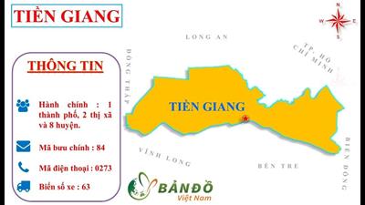 Bản đồ hành chính tỉnh Tiền Giang khổ lớn mới nhất 2023