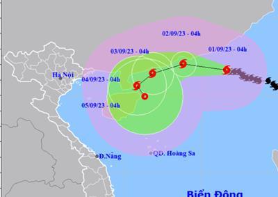 Diễn biến hướng di chuyển phức tạp của bão số 3 và thời tiết các vùng dịp Lễ 2-9