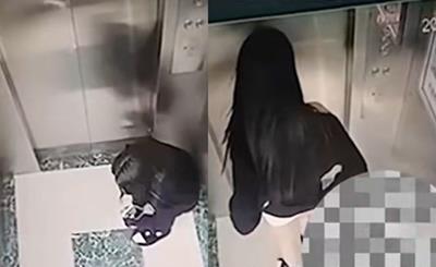 Cô gái Lén lút vào thang máy 'phóng uế' rồi bỏ đi gây sốc