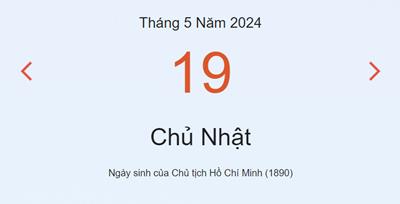 Lịch âm 19/5 - Âm lịch hôm nay 19/5 nhanh chóng, chính xác - lịch vạn niên 19/5/2024