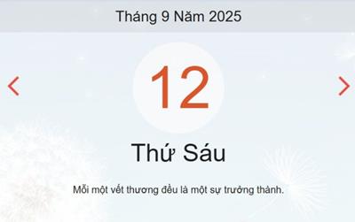 Lịch âm 12/9 - Âm lịch hôm nay 12/9 chính xác nhất - lịch vạn niên ngày 12/9/2025