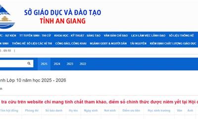 Điểm thi vào lớp 10 An Giang 2025