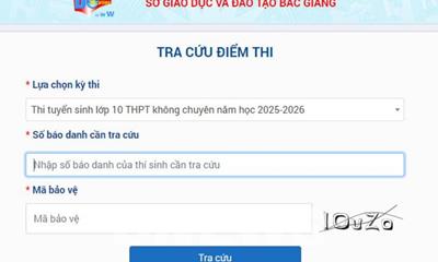 Điểm thi vào lớp 10 Bắc Giang 2025