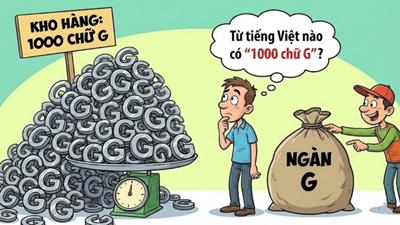 Từ tiếng Việt nào có '1000 chữ G'?