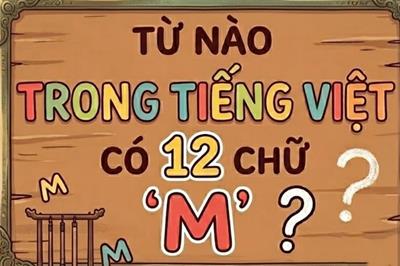 Từ tiếng Việt gồm 12 chữ M, bạn đoán được không?