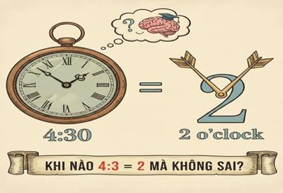 Tưởng vô lý nhưng hợp lý: Khi nào 4 : 3 = 2?