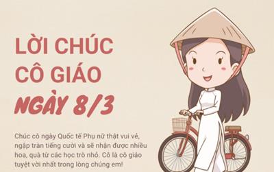 Lời chúc Ngày Quốc tế Phụ nữ 8/3 dành cho cô giáo