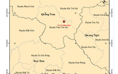 Quảng Nam: Động đất 3,8 độ ở huyện Nam Trà My