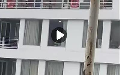 Phong cảnh hữu tình: phát hiện một người đang chơi "thú nhún" bên trong du thuyền