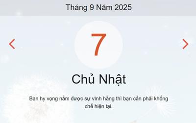 Lịch âm 7/9 - Âm lịch hôm nay 7/9 chính xác nhất - lịch vạn niên ngày 7/9/2025