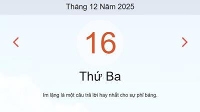 Lịch âm 16/12 - Âm lịch hôm nay 16/12 chính xác nhất - lịch vạn niên ngày 16/12/2025