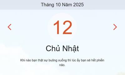 Xem lịch âm dương hôm nay 12/10