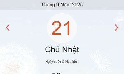 Lịch âm 21/9 - Âm lịch hôm nay 21/9 chính xác nhất - lịch vạn niên ngày 21/9/2025