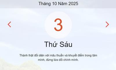 Lịch âm 3/10 - Âm lịch hôm nay 3/10 chính xác nhất - lịch vạn niên ngày 3/10/2025