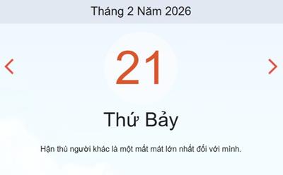 Xem lịch âm dương hôm nay 21/2