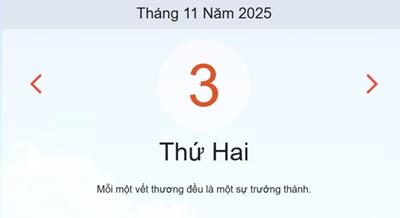Xem lịch âm dương hôm nay 3/11