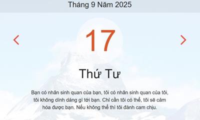 Xem lịch âm dương hôm nay 17/9