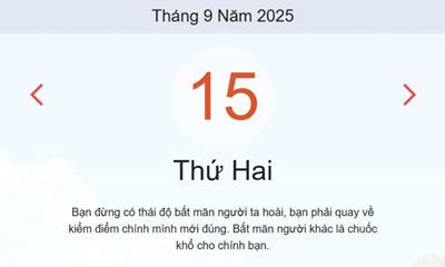 Lịch âm 15/9 - Âm lịch hôm nay 15/9 chính xác nhất - lịch vạn niên ngày 15/9/2025