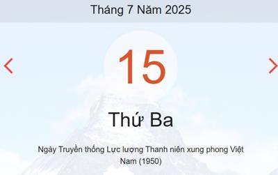Lịch âm 15/7 - Âm lịch hôm nay 15/7 chính xác nhất - lịch vạn niên ngày 15/7/2025