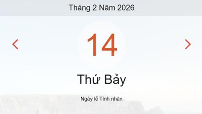 Xem lịch âm dương hôm nay 14/2