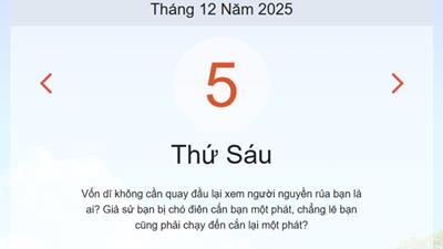Lịch âm 5/12 - Âm lịch hôm nay 5/12 chính xác nhất - lịch vạn niên ngày 5/12/2025