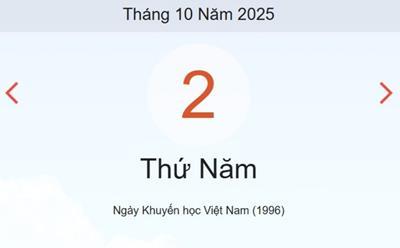 Xem lịch âm dương hôm nay 2/10
