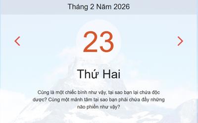 Xem lịch âm dương hôm nay (23-2)