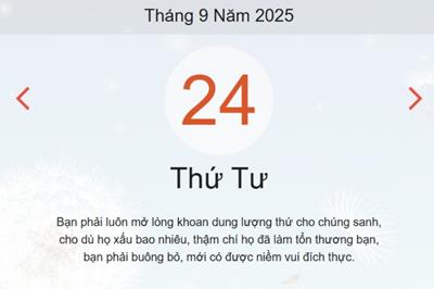 Xem lịch âm dương hôm nay 24/9
