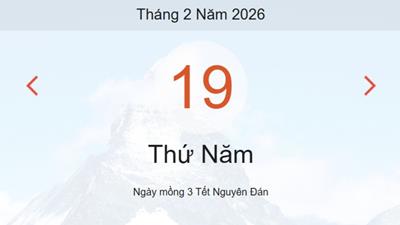 Xem lịch âm dương hôm nay 19/2