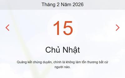 Xem lịch âm dương hôm nay 15/2