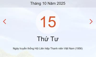 Lịch âm 15/10 - Âm lịch hôm nay 15/10 chính xác nhất - lịch vạn niên ngày 15/10/2025