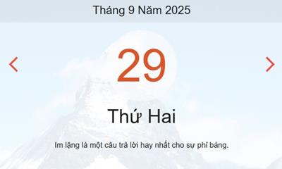Lịch âm 29/9 - Âm lịch hôm nay 29/9 chính xác nhất - lịch vạn niên ngày 29/9/2025