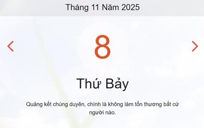 Xem lịch âm dương hôm nay 8/11
