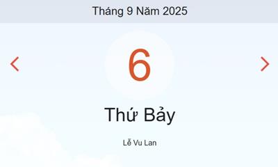 Lịch âm 6/9 - Âm lịch hôm nay 6/9 chính xác nhất - lịch vạn niên ngày 6/9/2025