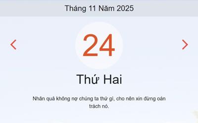 Xem lịch âm dương hôm nay 24/11