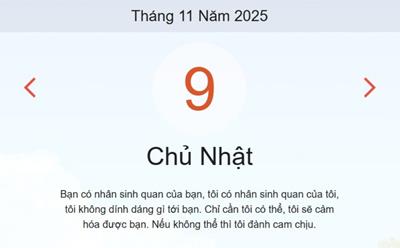 Lịch âm 9/11 - Âm lịch hôm nay 9/11 chính xác nhất - lịch vạn niên ngày 9/11/2025