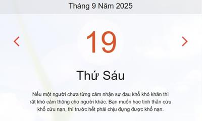 Xem lịch âm dương hôm nay 19/9