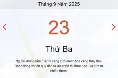 Lịch âm 23/9 - Âm lịch hôm nay 23/9 chính xác nhất - lịch vạn niên ngày 23/9/2025