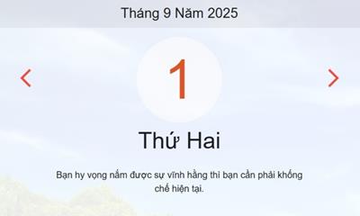 Lịch âm 1/9 - Âm lịch hôm nay 1/9 chính xác nhất - lịch vạn niên ngày 1/9/2025