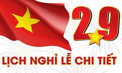 Lịch nghỉ lễ Quốc khánh 2/9 năm 2024